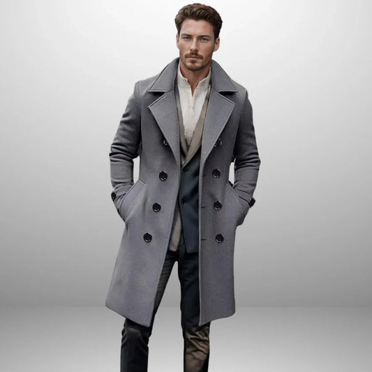 Chloe | Elegant Wool Blend Men’s Trench Coat