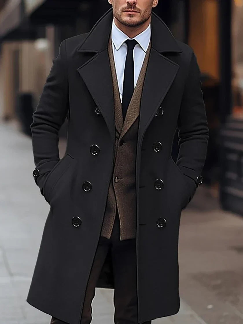 Chloe | Elegant Wool Blend Men’s Trench Coat