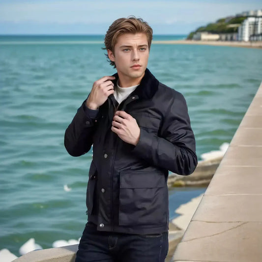 Alex | Men's Classic Black Leather Biker Jacket