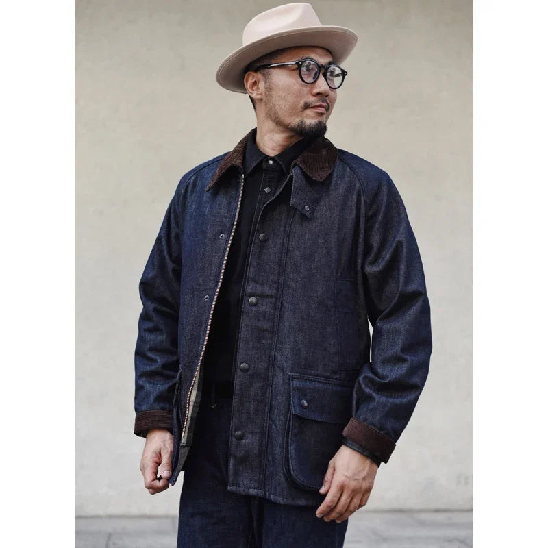 Morgan | Men’s Denim Trench Coat – Rugged Elegance & Timeless Style