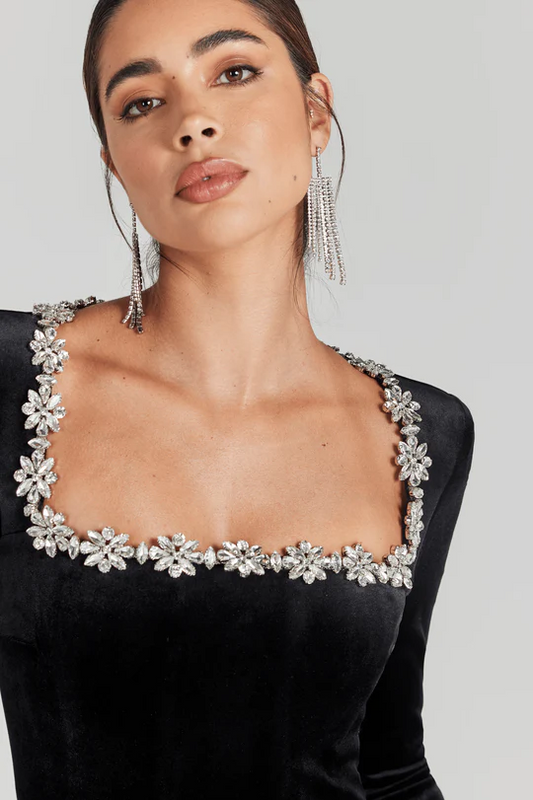 ISLA | Black Velvet Jumpsuit