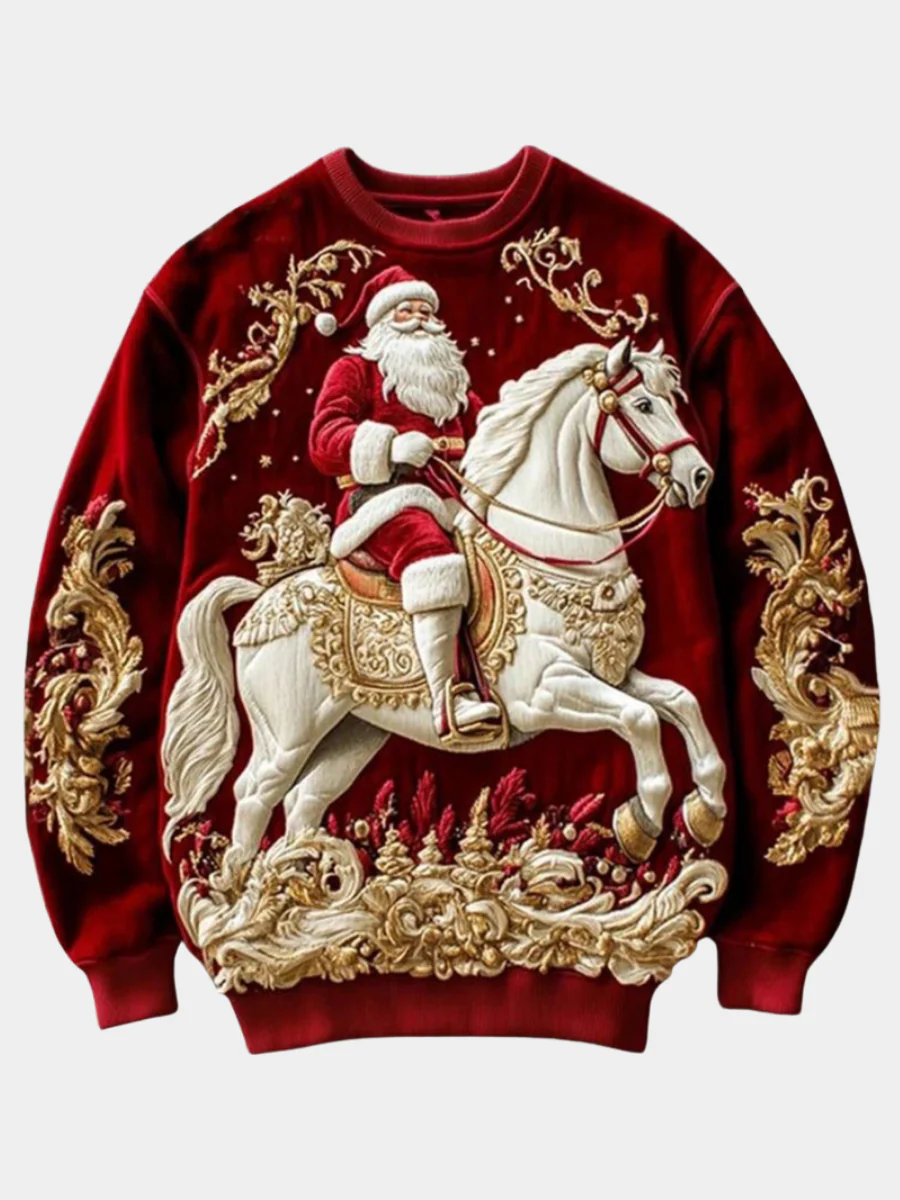 Aurelia | Santa Majestic Horse Christmas Sweater