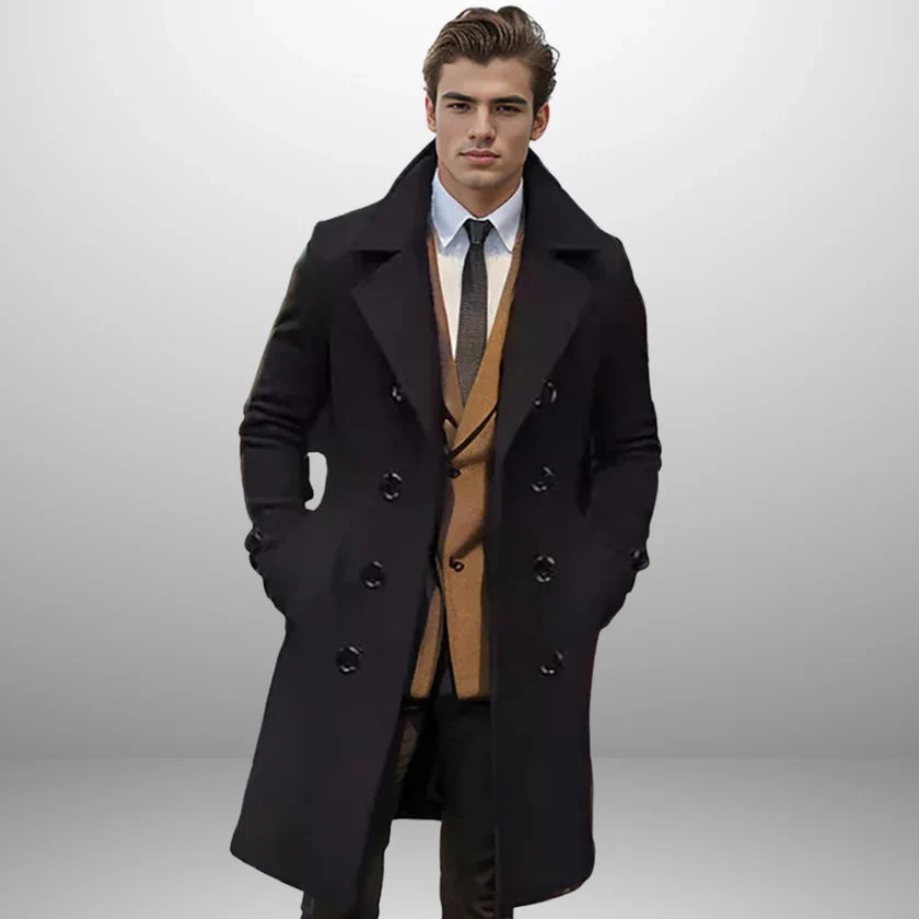 Chloe | Elegant Wool Blend Men’s Trench Coat