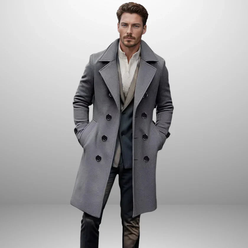 Chloe | Elegant Wool Blend Men’s Trench Coat