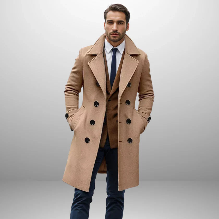 Chloe | Elegant Wool Blend Men’s Trench Coat