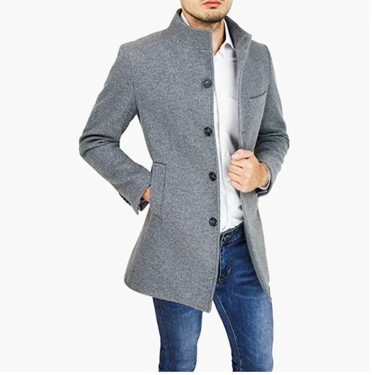 Olivia | Classic Button-Up Long Coat for Men