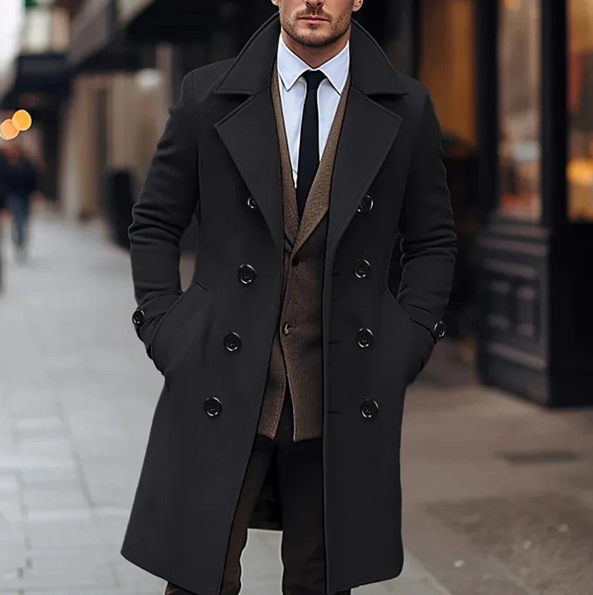Chloe | Elegant Wool Blend Men’s Trench Coat