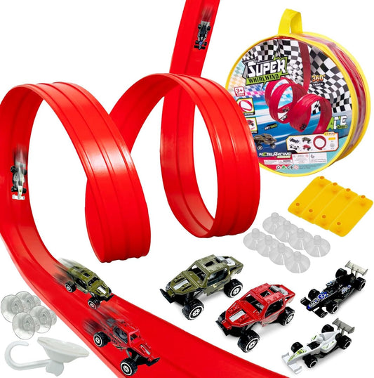 4M Flexible Speed Race Track with Cars – Dual Lane Racing Fun for Kids