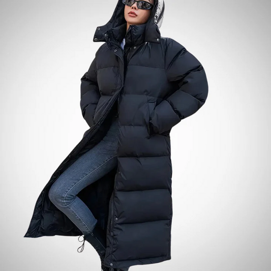Amelia Long Hooded Puffer Coat – Ultra Warm • Waterproof • Winter Essential
