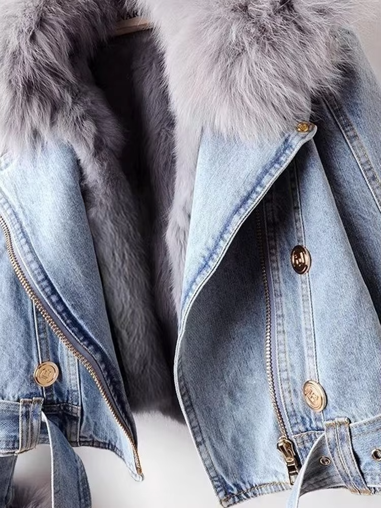 Amelia | Luxury Faux Fur Denim Jacket