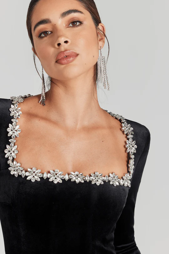 ISLA | Black Velvet Jumpsuit