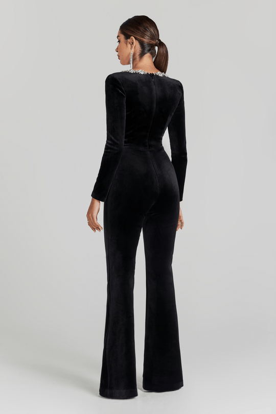 ISLA | Black Velvet Jumpsuit